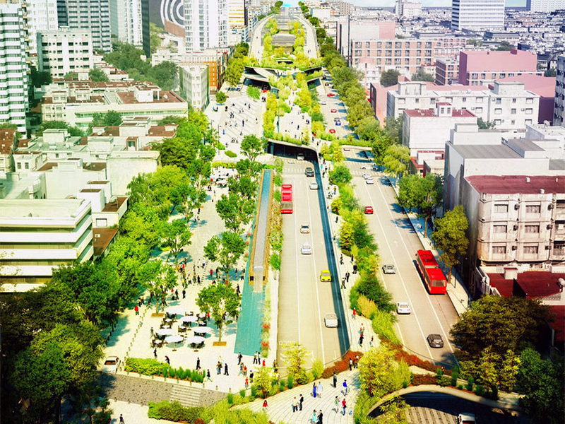 Illustration for article titled México DF convertirá esta avenida en un espectacular parque elevado